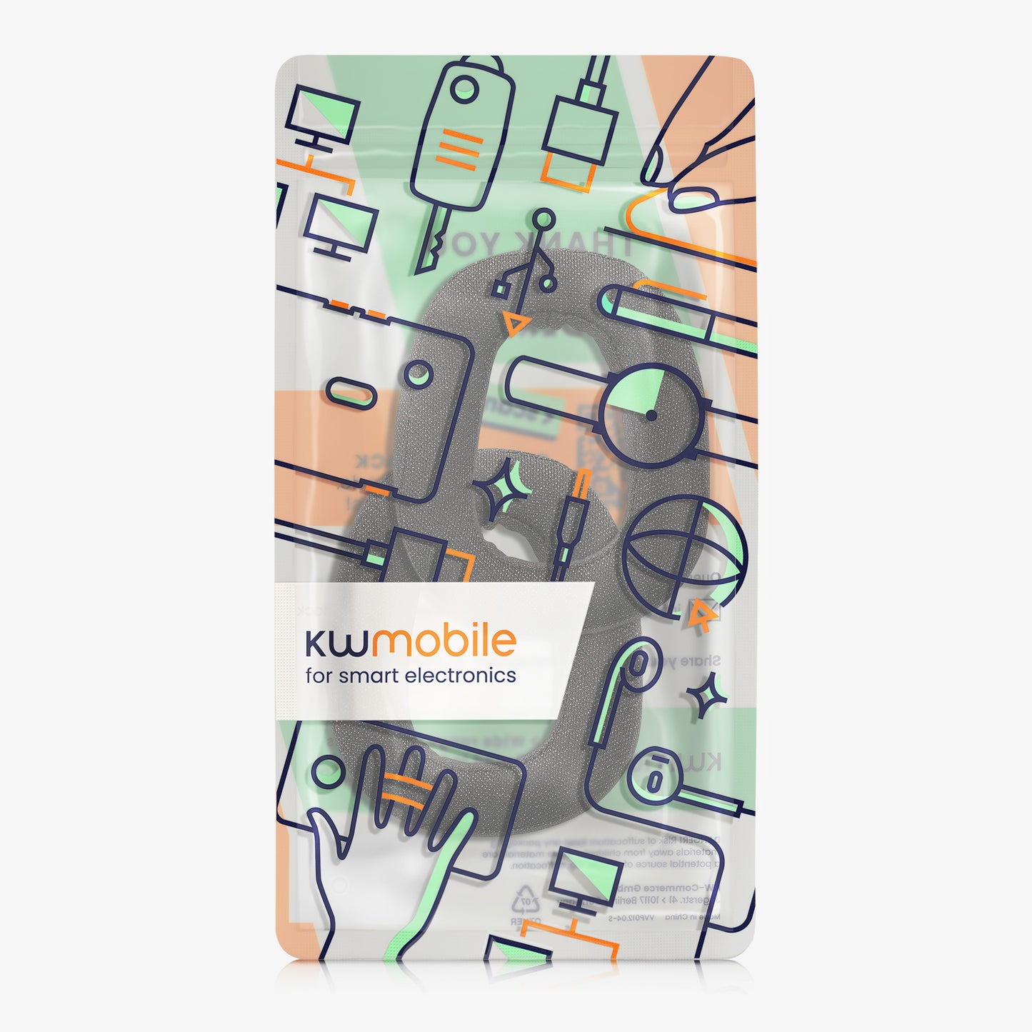 kwmobile Ohr Polster für Logitech Zone Vibe 100 Ohrpolster Ersatz Kopfhörer Ersatzteile Over Ear Headphones