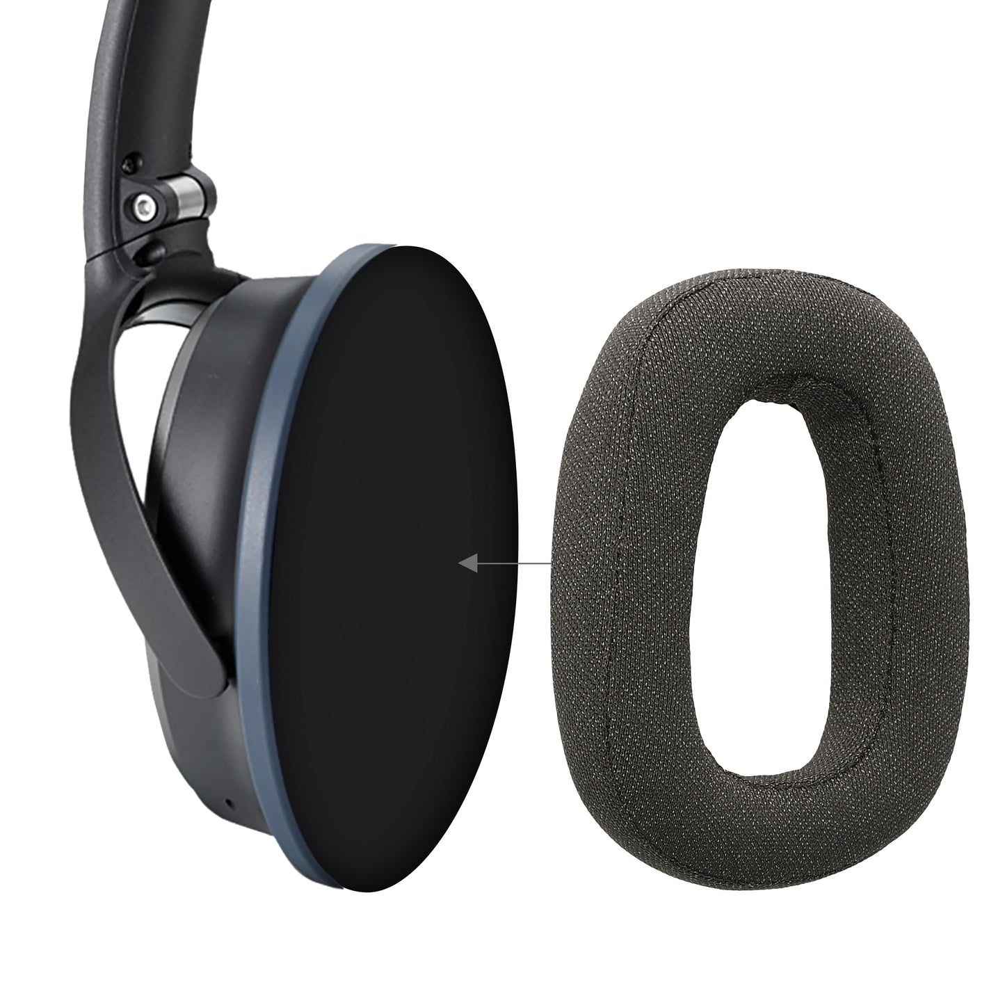 kwmobile Ohr Polster für Logitech Zone Vibe 100 Ohrpolster Ersatz Kopfhörer Ersatzteile Over Ear Headphones