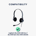 kwmobile Ohr Polster für Logitech Biz 2300 USB Duo / Biz 2300 QD / Biz 2300 USB MS Ohrpolster Ersatz Ohrpolster Kopfhörer Ersatzteile Kopfhörer Ersatzpolster Over Ear Headphones