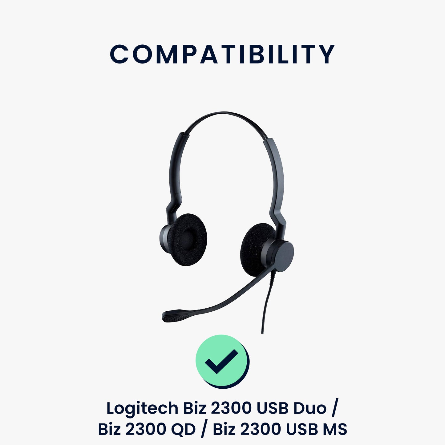 kwmobile Ohr Polster für Logitech Biz 2300 USB Duo / Biz 2300 QD / Biz 2300 USB MS Ohrpolster Ersatz Ohrpolster Kopfhörer Ersatzteile Kopfhörer Ersatzpolster Over Ear Headphones