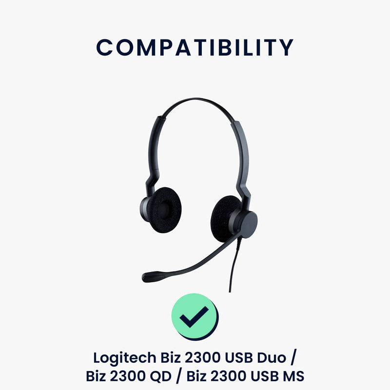kwmobile Ohr Polster für Logitech Biz 2300 USB Duo / Biz 2300 QD / Biz 2300 USB MS Ohrpolster Ersatz Ohrpolster Kopfhörer Ersatzteile Kopfhörer Ersatzpolster Over Ear Headphones