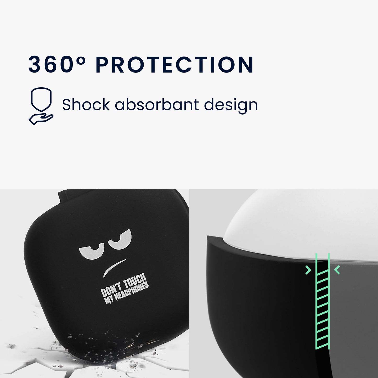 Silikon Hülle für Anker Soundcore P31i / Soundcore R60iNC Don't touch my Headphones Design