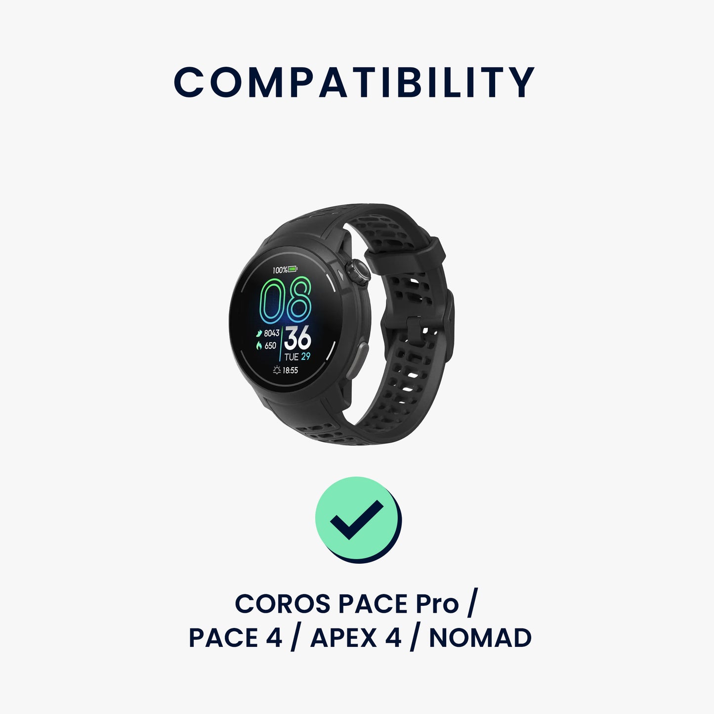 kwmobile USB C Ladekabel kompatibel mit COROS PACE Pro / PACE 4 / APEX 4 / NOMAD - Kabel Charger - Smart Watch Ersatzkabel - Fitnesstracker Aufladekabel
