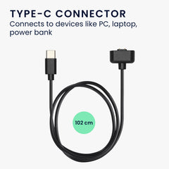 kwmobile USB C Ladekabel kompatibel mit Amazfit Band 7 Kabel Charger Smart Watch Typ C Ersatzkabel Fitnesstracker