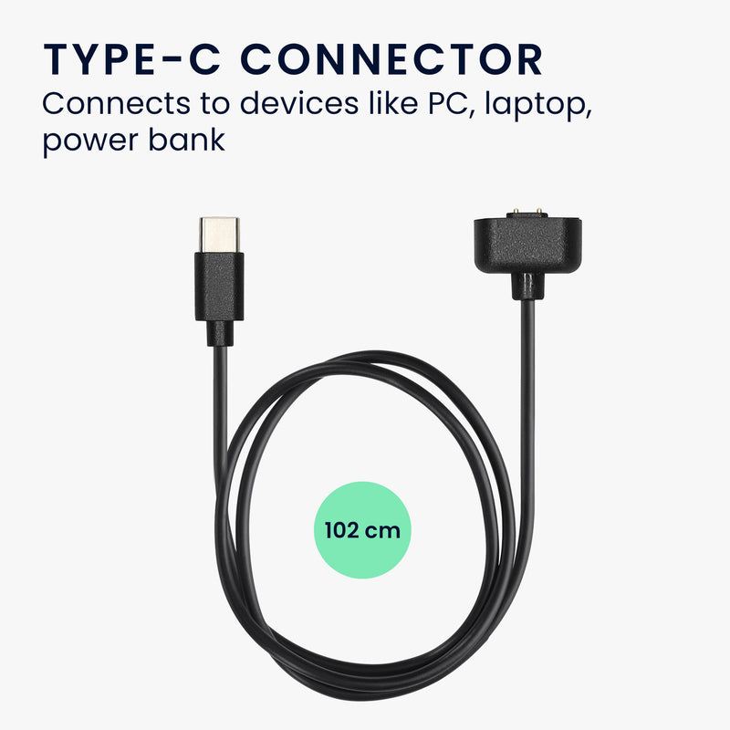 kwmobile USB C Ladekabel kompatibel mit Amazfit Band 7 Kabel Charger Smart Watch Typ C Ersatzkabel Fitnesstracker Aufladekabel