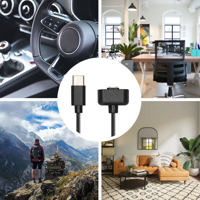 kwmobile USB C Ladekabel kompatibel mit Amazfit Band 7 Kabel Charger Smart Watch Typ C Ersatzkabel Fitnesstracker Aufladekabel