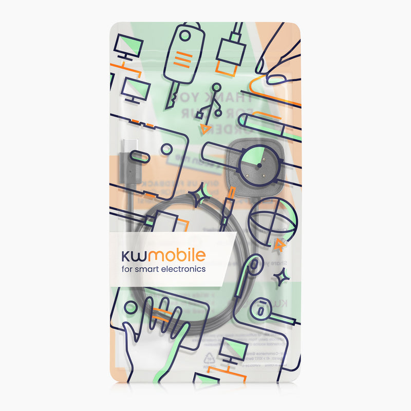 kwmobile USB C Ladekabel kompatibel mit Fitbit Versa 4 / Sense 2 / Versa 3 / Sense - Kabel Charger - Smart Watch Ersatzkabel - Fitnesstracker Aufladekabel