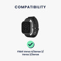 kwmobile USB C Ladekabel kompatibel mit Fitbit Versa 4 / Sense 2 / Versa 3 / Sense - Kabel Charger - Smart Watch Ersatzkabel - Fitnesstracker Aufladekabel