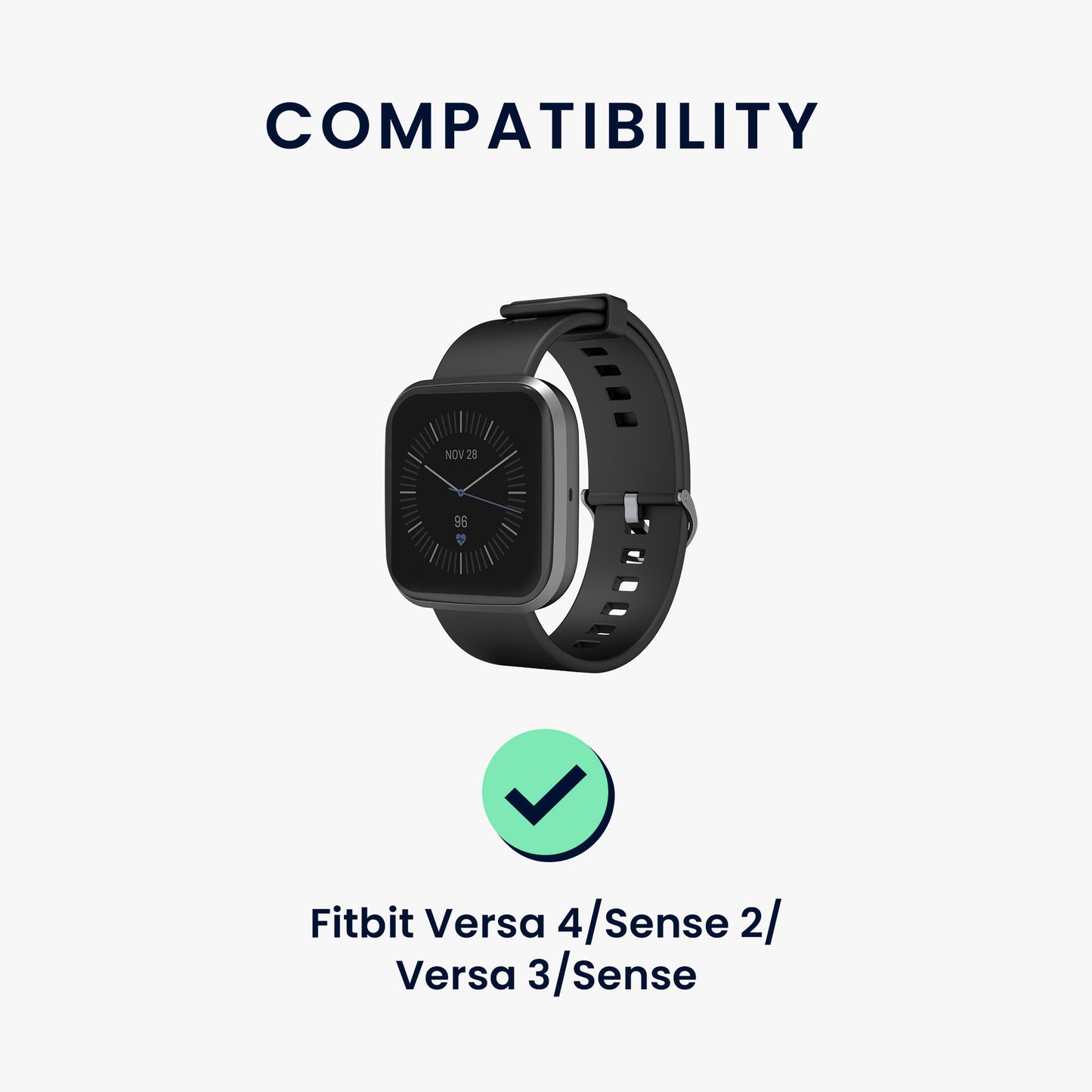kwmobile USB C Ladekabel kompatibel mit Fitbit Versa 4 / Sense 2 / Versa 3 / Sense - Kabel Charger - Smart Watch Ersatzkabel - Fitnesstracker Aufladekabel