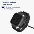 kwmobile USB C Ladekabel kompatibel mit Fitbit Versa 4 / Sense 2 / Versa 3 / Sense - Kabel Charger - Smart Watch Ersatzkabel - Fitnesstracker Aufladekabel