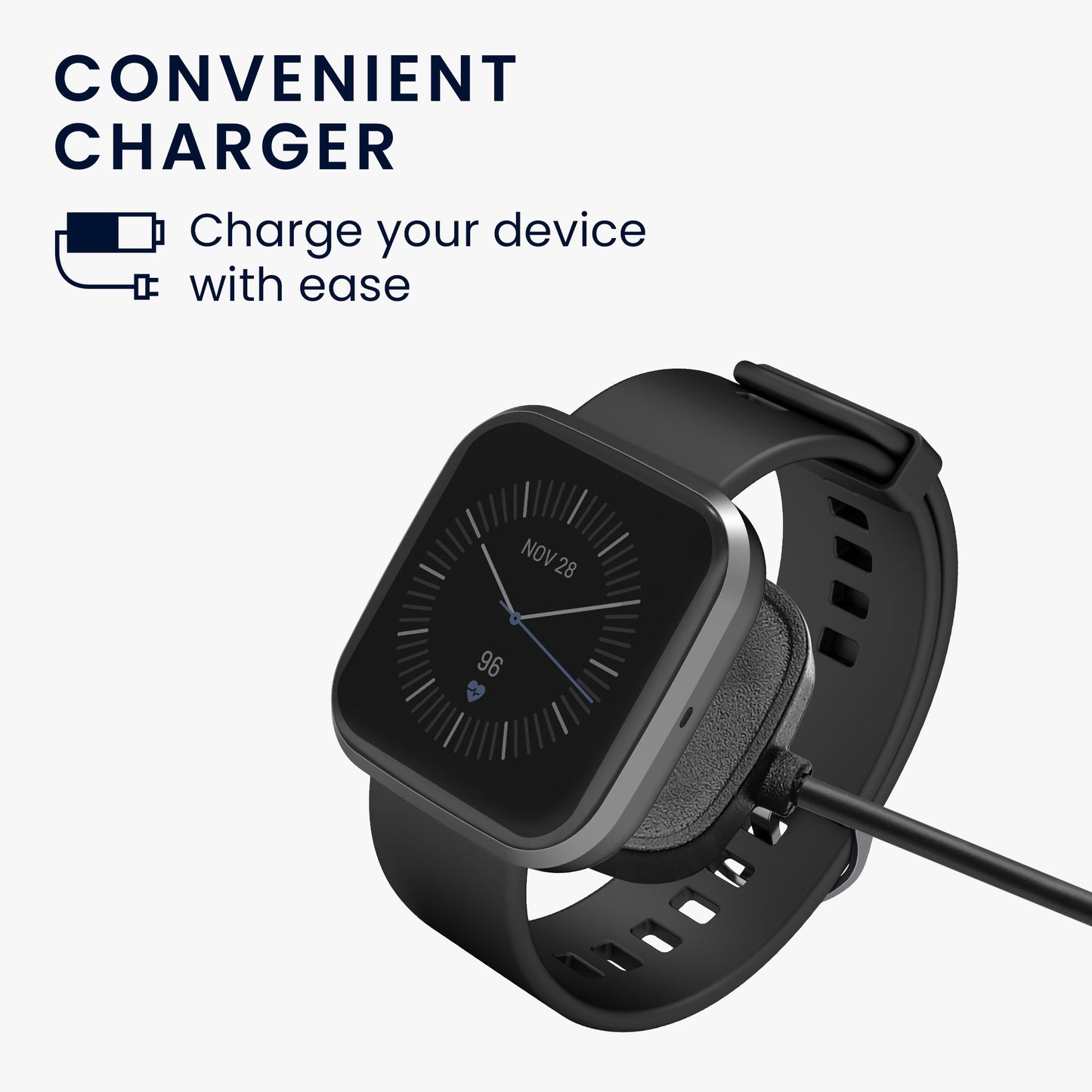 kwmobile USB C Ladekabel kompatibel mit Fitbit Versa 4 / Sense 2 / Versa 3 / Sense - Kabel Charger - Smart Watch Ersatzkabel - Fitnesstracker Aufladekabel