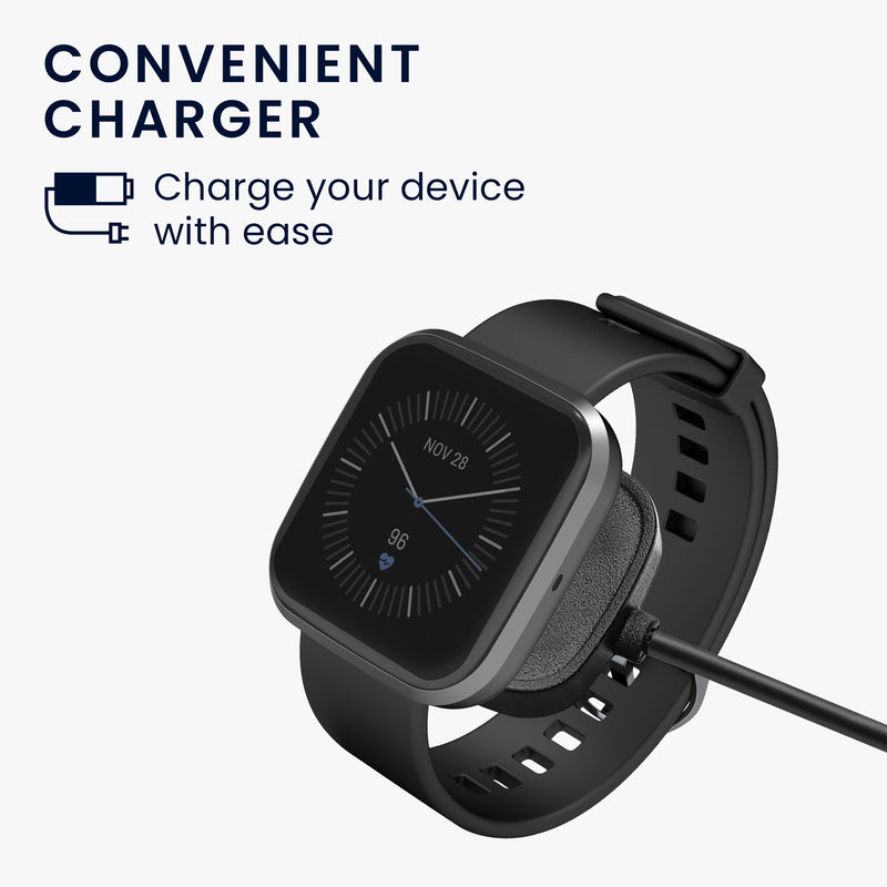 kwmobile USB C Ladekabel kompatibel mit Fitbit Versa 4 / Sense 2 / Versa 3 / Sense - Kabel Charger - Smart Watch Ersatzkabel - Fitnesstracker Aufladekabel