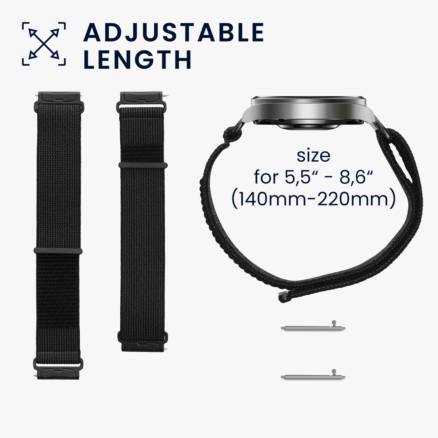 kwmobile Armband kompatibel mit Garmin Venu X1 Fitnesstracker Sportarmband Band Innenmaße von 14 - 22 cm
