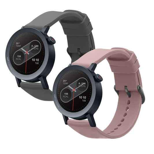kwmobile Silikon Uhrenarmband für CMF Watch 3 Pro Armband - Ersatzarmband für Fitnesstracker - Wechselarmband Smartwatch - Grau Lavendel Grau  