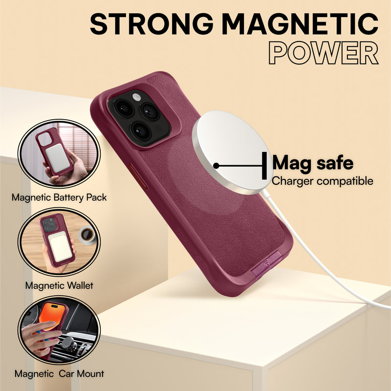 Oakshield Handyhülle mit Standfunktion kompatibel mit iPhone 14 Pro Hülle - Mit Ständer - Case für iPhone 14 Pro - Kompatibel mit MagSafe