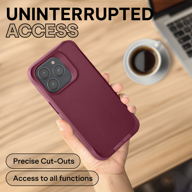 Oakshield Handyhülle mit Standfunktion kompatibel mit iPhone 14 Pro Hülle - Mit Ständer - Case für iPhone 14 Pro - Kompatibel mit MagSafe