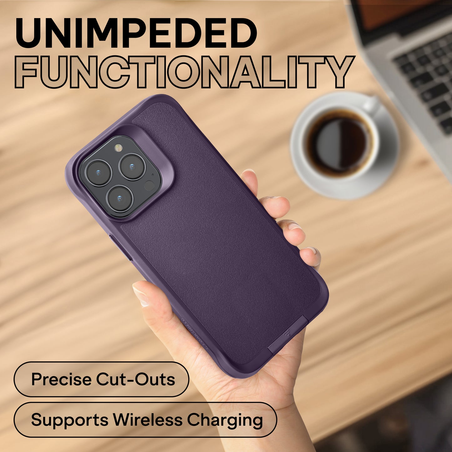 Oakshield Handyhülle mit Standfunktion kompatibel mit iPhone 14 Pro Max Hülle - Mit Ständer - Case für iPhone 14 Pro Max - Kompatibel mit MagSafe
