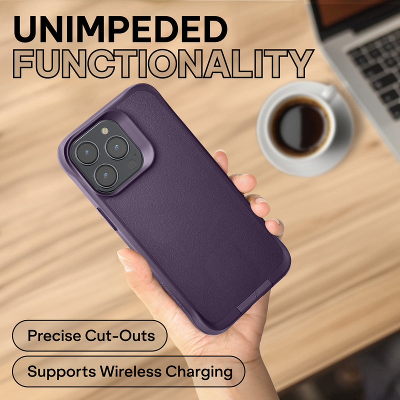Oakshield Handyhülle mit Standfunktion kompatibel mit iPhone 14 Pro Max Hülle - Mit Ständer - Case für iPhone 14 Pro Max - Kompatibel mit MagSafe