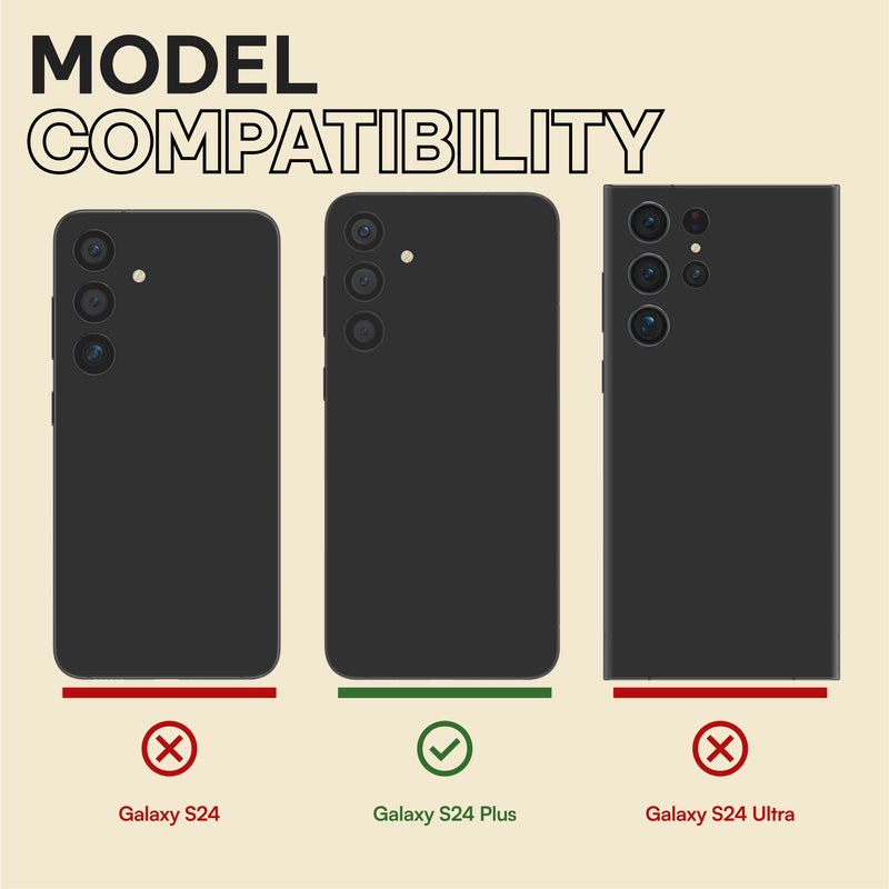 Oakshield Handyhülle mit Standfunktion kompatibel mit Samsung Galaxy S24 Plus Hülle - Case für S24 Plus - Hülle mit Ständer - Cover mit erhöhten Kanten