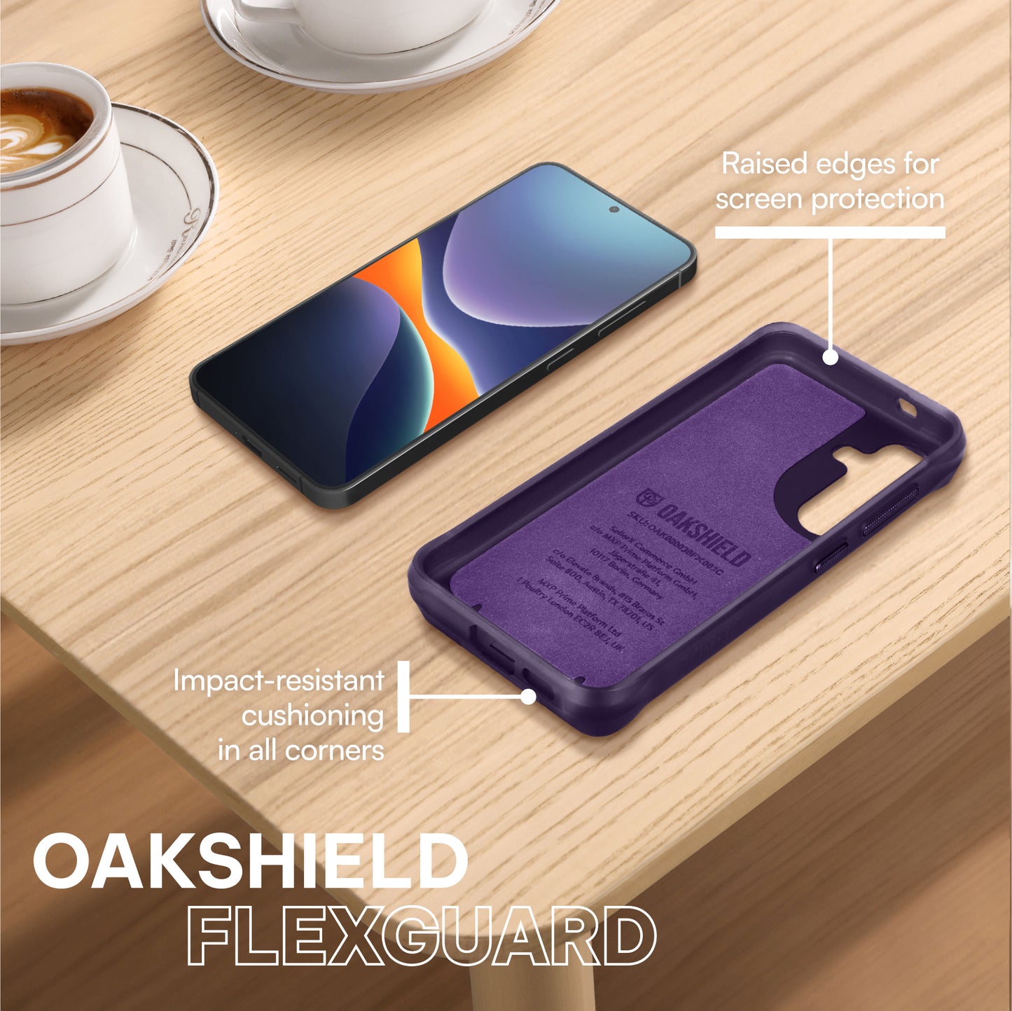 Oakshield Handyhülle mit Standfunktion kompatibel mit Samsung Galaxy S24 Plus Hülle - Case für S24 Plus - Hülle mit Ständer - Cover mit erhöhten Kanten