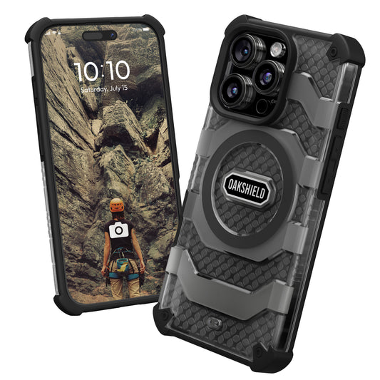 Oakshield Handyhülle kompatibel mit Iphone 16 Pro Hülle - Case kompatibel mit MagSafe-Zubehör - Iphone 16 Pro Schutzhülle mit Falltest nach Militärstandard - Schwarz Schwarz  