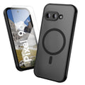 Oakshield Hülle für Google Pixel 9a Hülle - Magnetische Handyhülle halbtransparent - Schutzhülle stoßfest mit Kameraschutz - Case in Schwarz Schwarz  