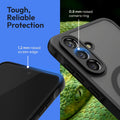 Oakshield Hülle für Samsung Galaxy A56 5G Hülle - Magnetische Handyhülle halbtransparent - Schutzhülle stoßfest mit Kameraschutz - Mit Glas Folie - Case