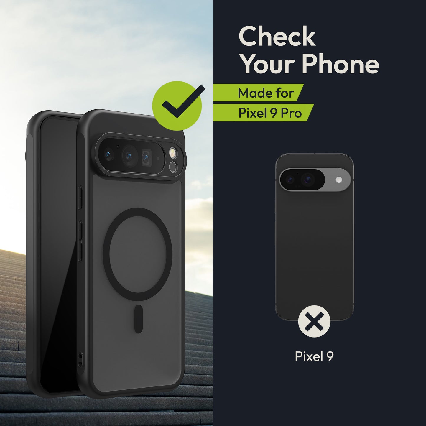 Oakshield Hülle für Google Pixel 9 Pro Hülle Magnetische Handyhülle halbtransparent Schutzhülle stoßfest mit Kameraschutz Mit Glas Folie Case