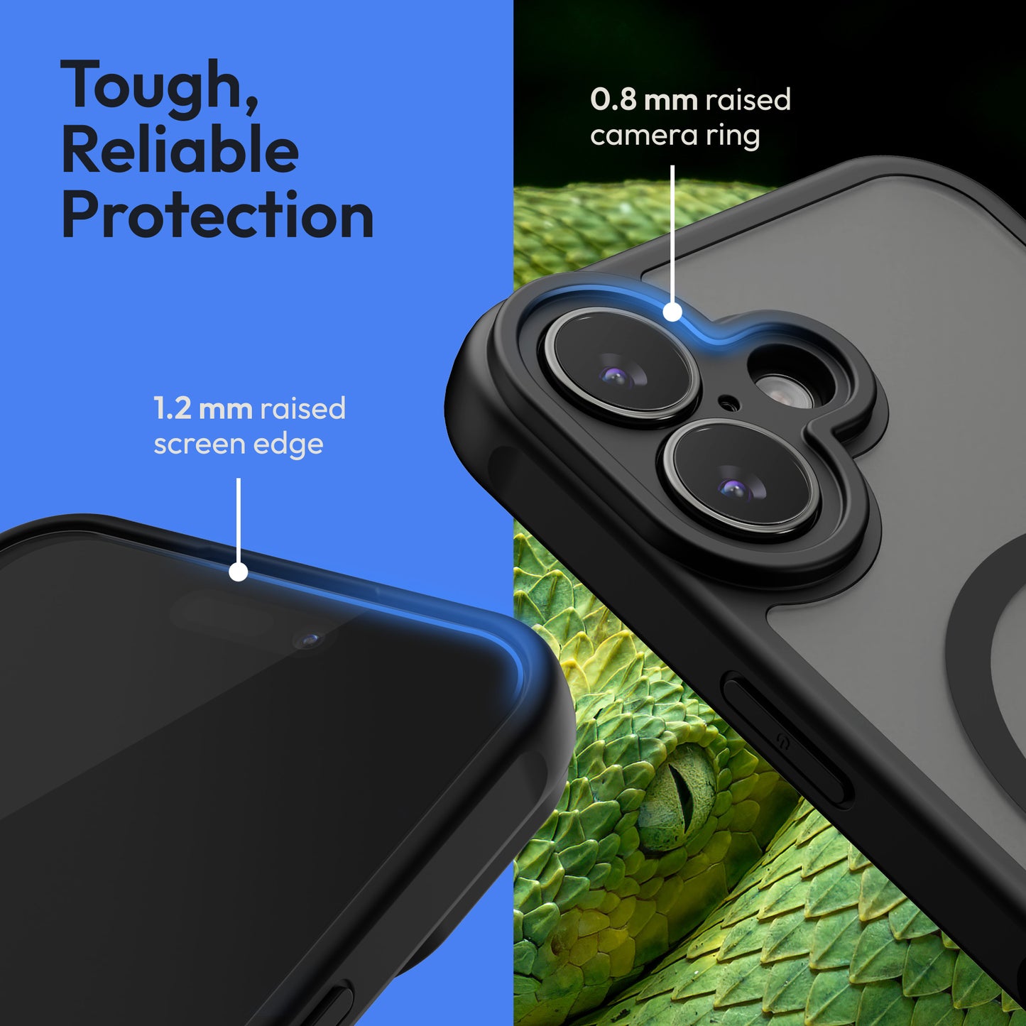 Oakshield Hülle für Apple iPhone 17 Hülle - Magnetische Handyhülle halbtransparent - Schutzhülle stoßfest mit Kameraschutz - Mit Glas Folie - Case