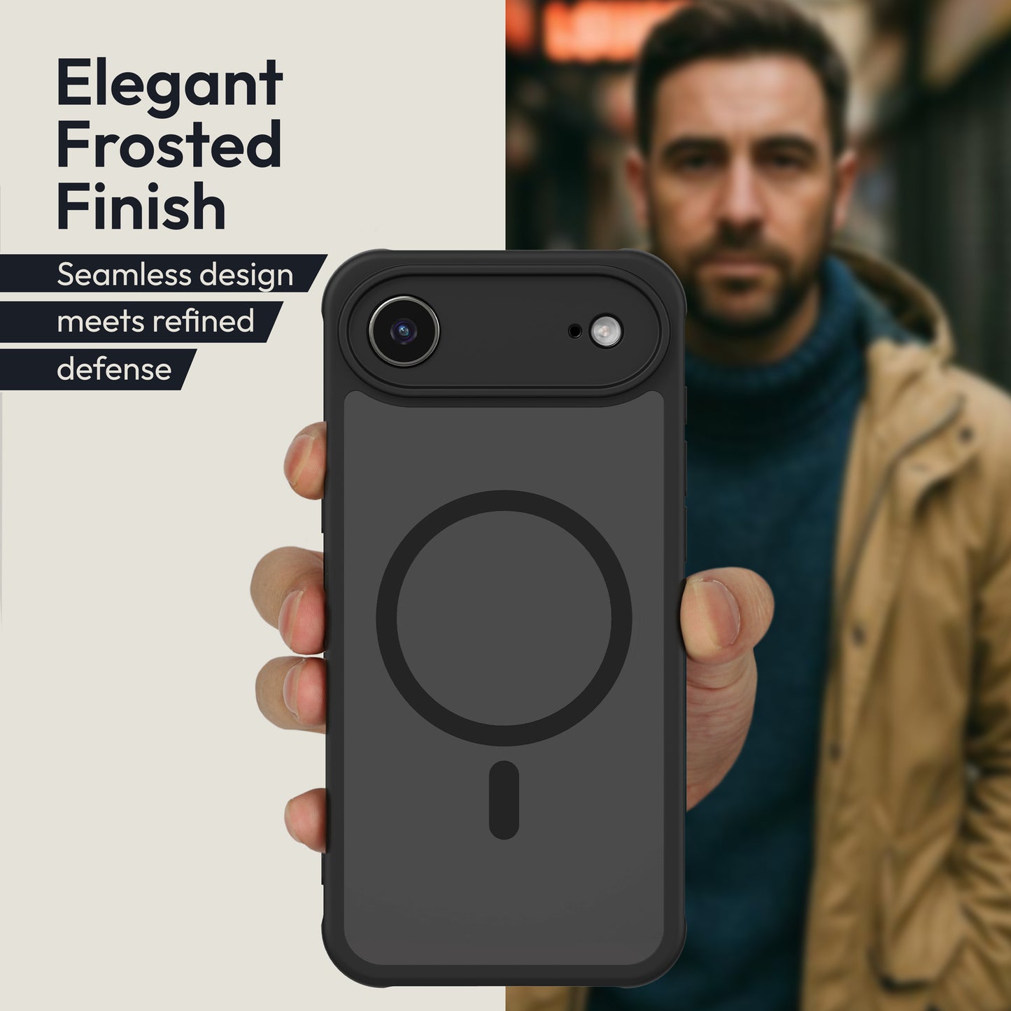Oakshield Hülle für Apple iPhone Air Hülle - Magnetische Handyhülle halbtransparent - Schutzhülle stoßfest mit Kameraschutz - Mit Glas Folie - Case