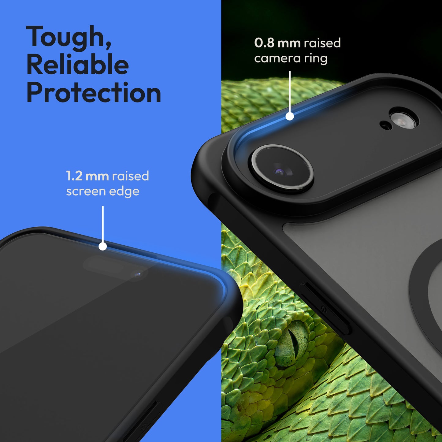 Oakshield Hülle für Apple iPhone Air Hülle - Magnetische Handyhülle halbtransparent - Schutzhülle stoßfest mit Kameraschutz - Mit Glas Folie - Case