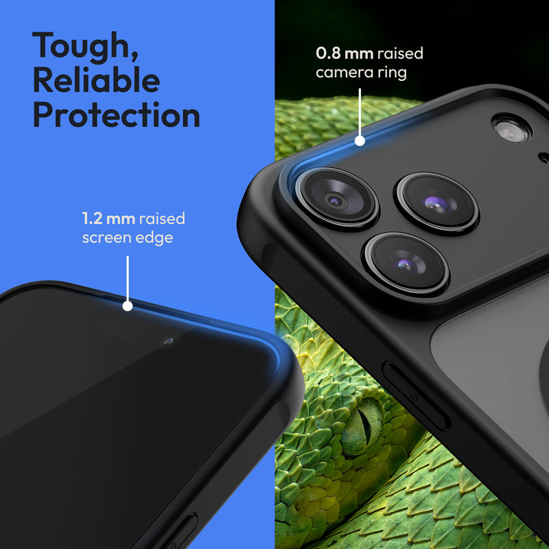 Oakshield Hülle für Apple iPhone 17 Pro Max Hülle - Magnetische Handyhülle halbtransparent - Schutzhülle stoßfest mit Kameraschutz - Mit Glas Folie - Case
