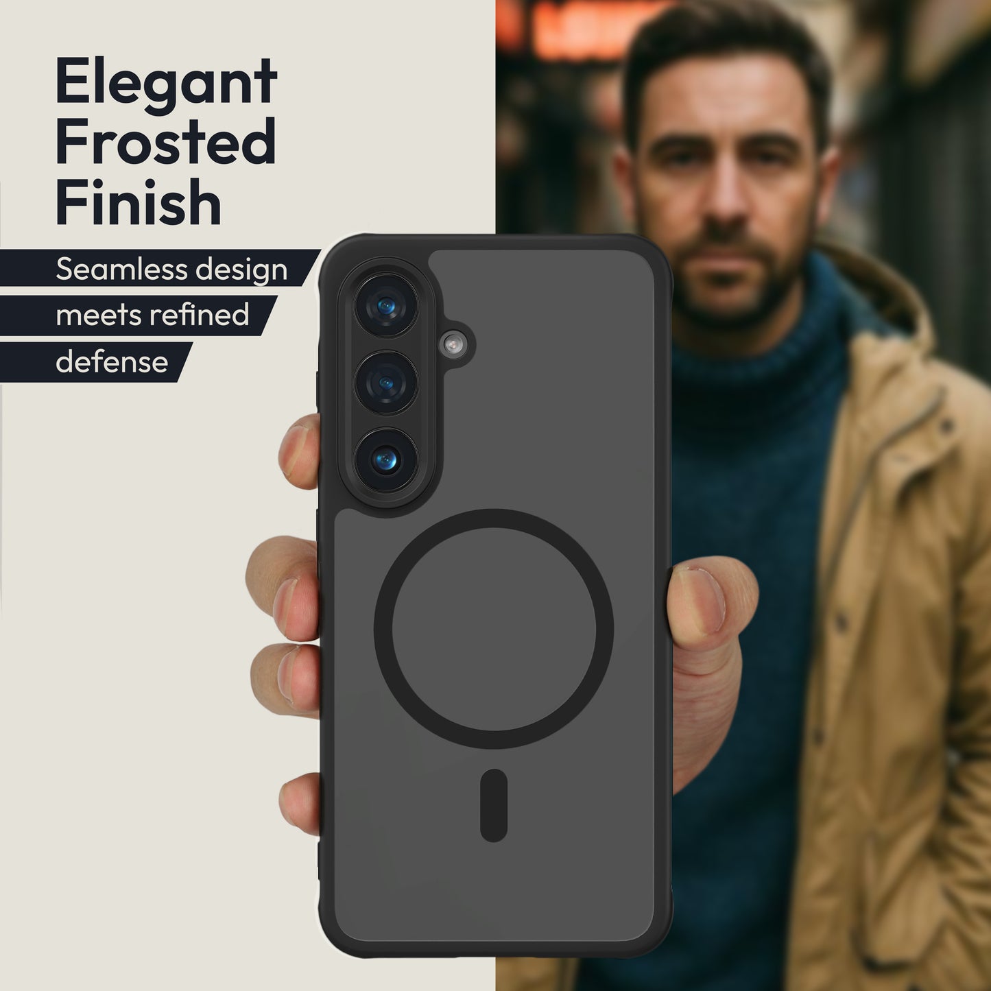 Oakshield Hülle für Samsung Galaxy S26 Hülle - Magnetische Handyhülle halbtransparent - Schutzhülle stoßfest mit Kameraschutz - Mit Glas Folie - Case