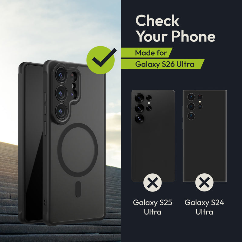 Oakshield Hülle für Samsung Galaxy S26 Ultra Hülle Magnetische Handyhülle halbtransparent Schutzhülle stoßfest mit Kameraschutz Mit Glas Folie Case