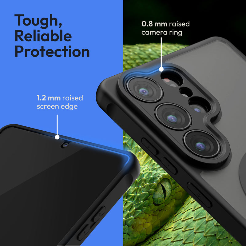 Oakshield Hülle für Samsung Galaxy S26 Ultra Hülle Magnetische Handyhülle halbtransparent Schutzhülle stoßfest mit Kameraschutz Mit Glas Folie Case