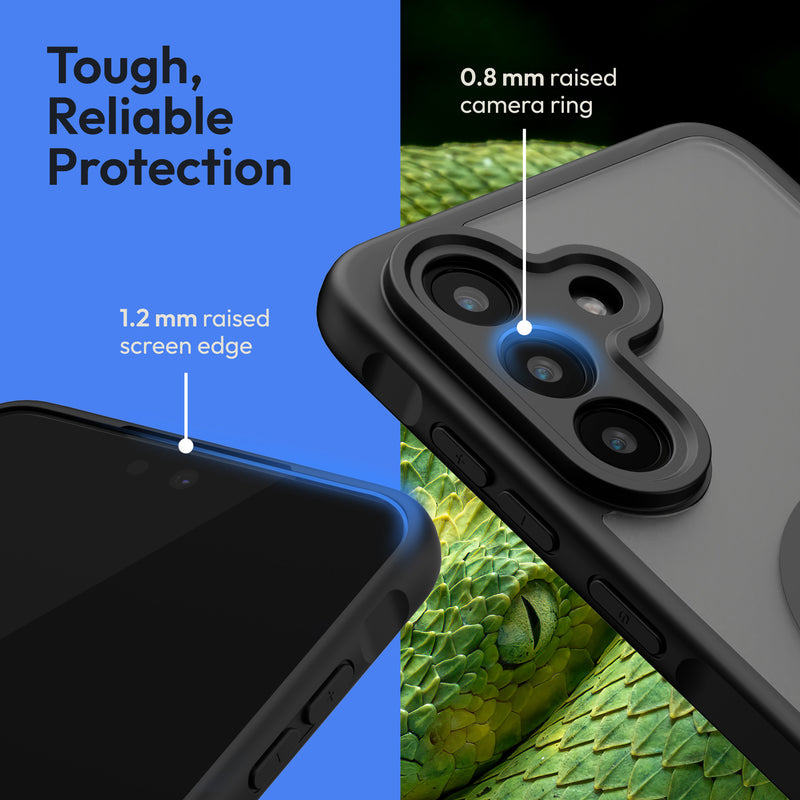 Oakshield Hülle für Samsung Galaxy A57 5G Hülle - Magnetische Handyhülle halbtransparent - Schutzhülle stoßfest mit Kameraschutz - Mit Glas Folie - Case